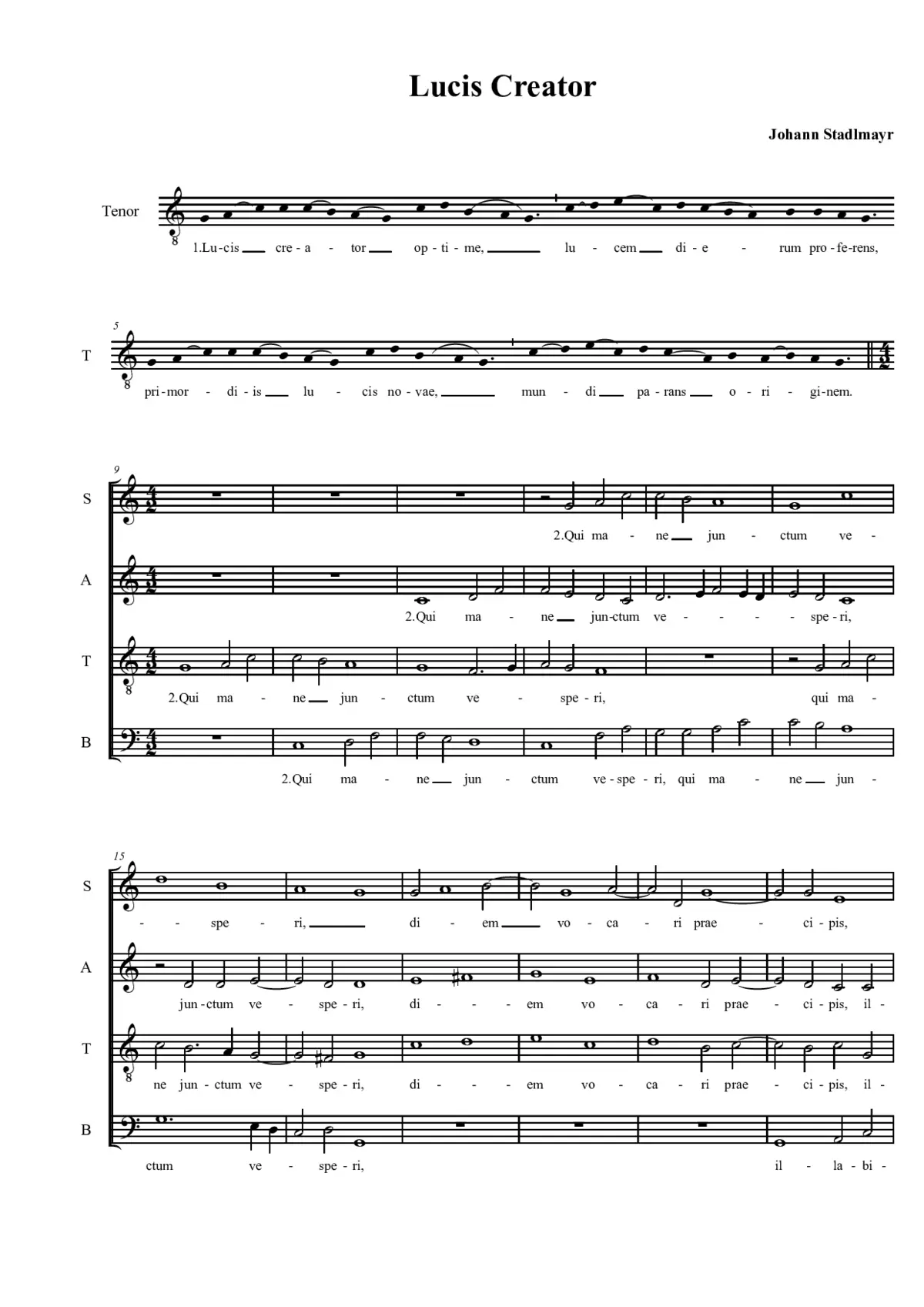 Lucis creator optime - Page 1