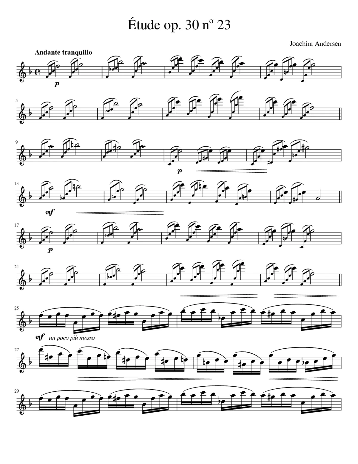 24 Etudes for Flute Op.30 - Page 1