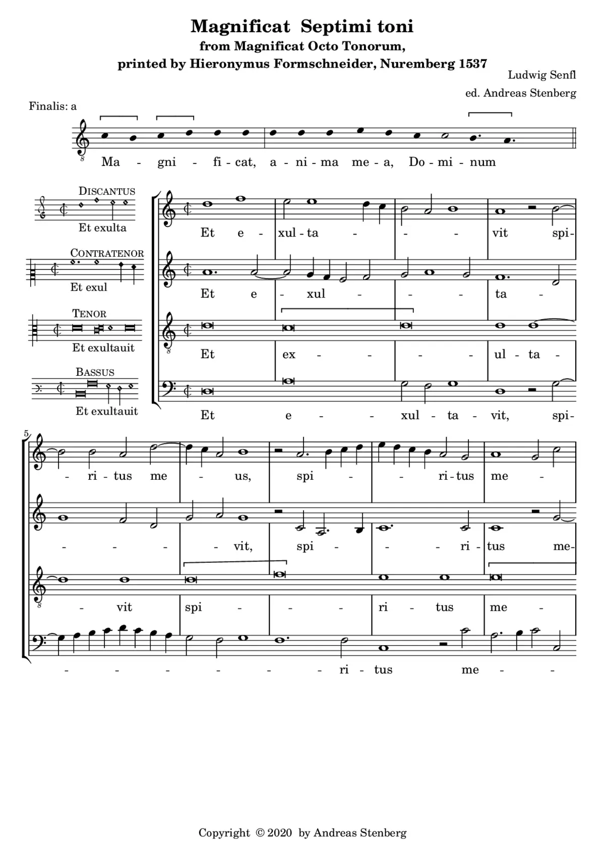 Magnificat septimi toni - Page 1