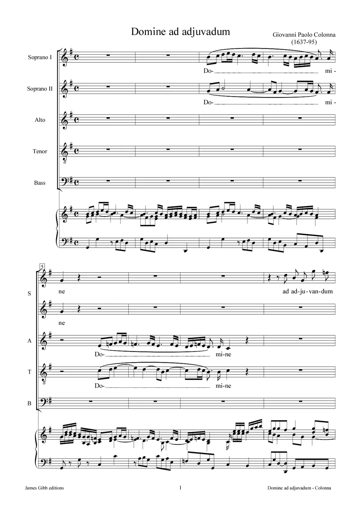 Domine, ad adjuvandum - Page 1