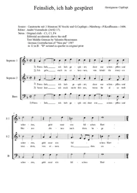 Feinslieb, ich hab' gespüret