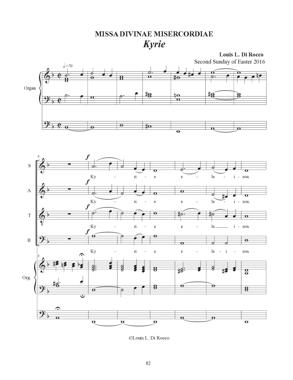 Missa Divinae Misericordiae - Page 1
