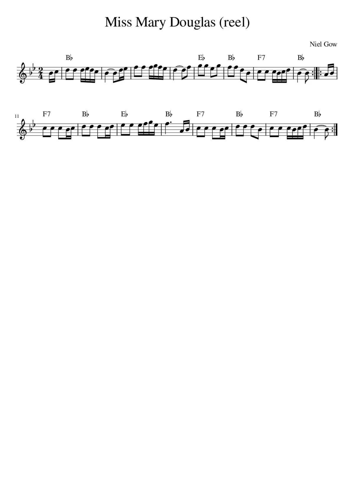 Miss Mary Douglas (reel) - Page 1