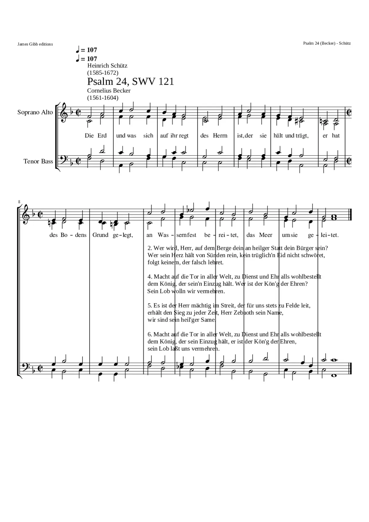 Die Erd und was sich auf ihr regt SWV 121 - Page 1