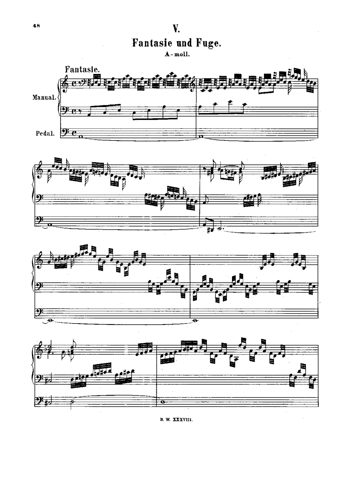 Fantasia and Fugue in A minor - Page 1