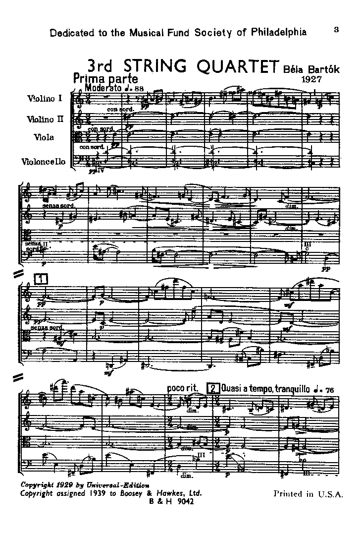 String Quartet No.3 - Page 1