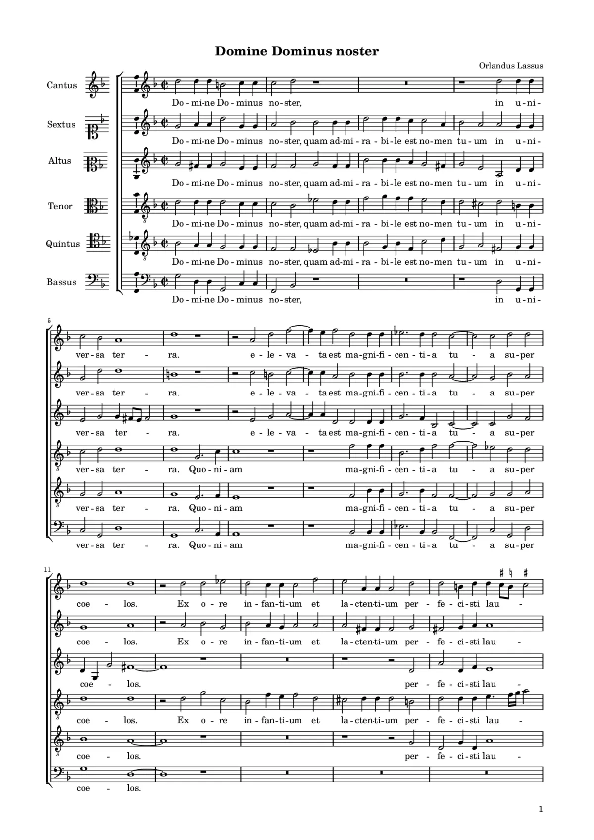 Domine Dominus noster - Page 1