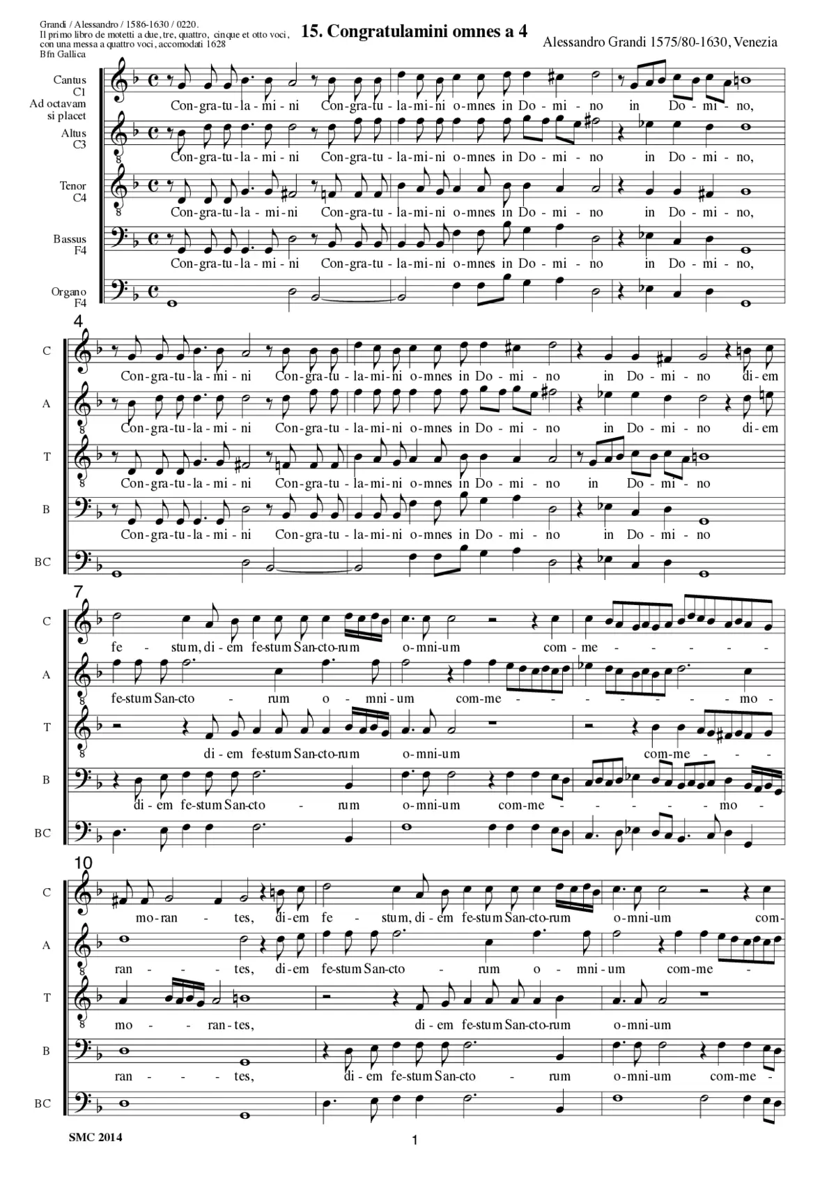 Congratulamini omnes - Page 1