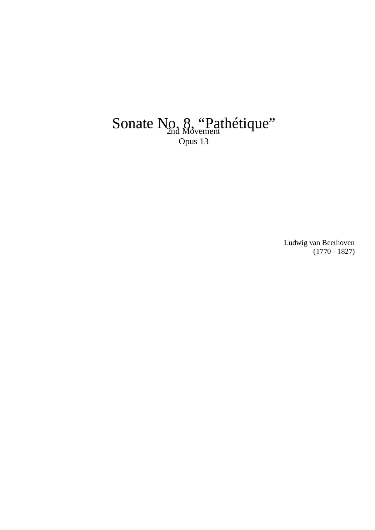 Piano Sonata No.8 Op.13 - Page 1