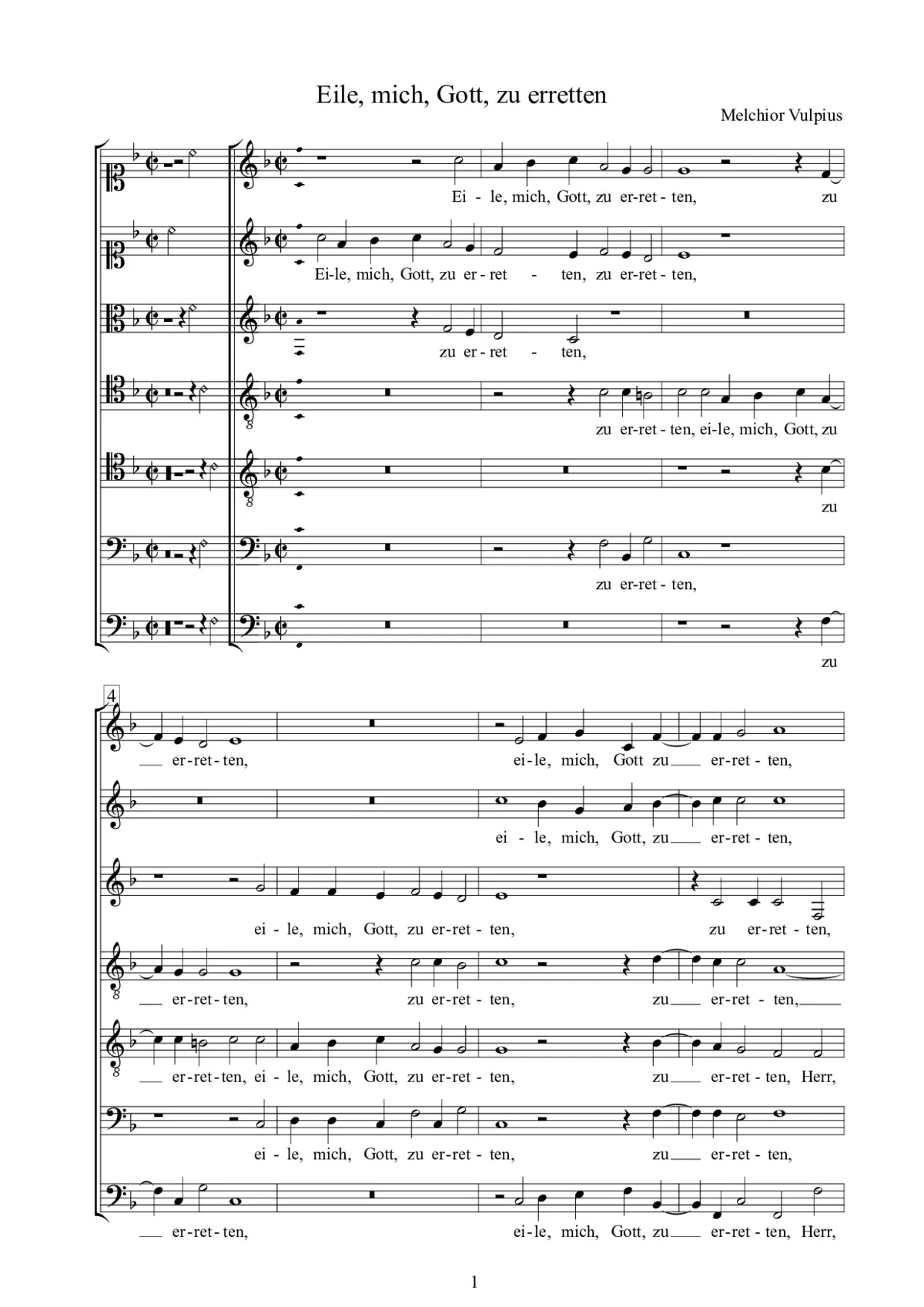Eile, mich, Gott, zu erretten - Page 1