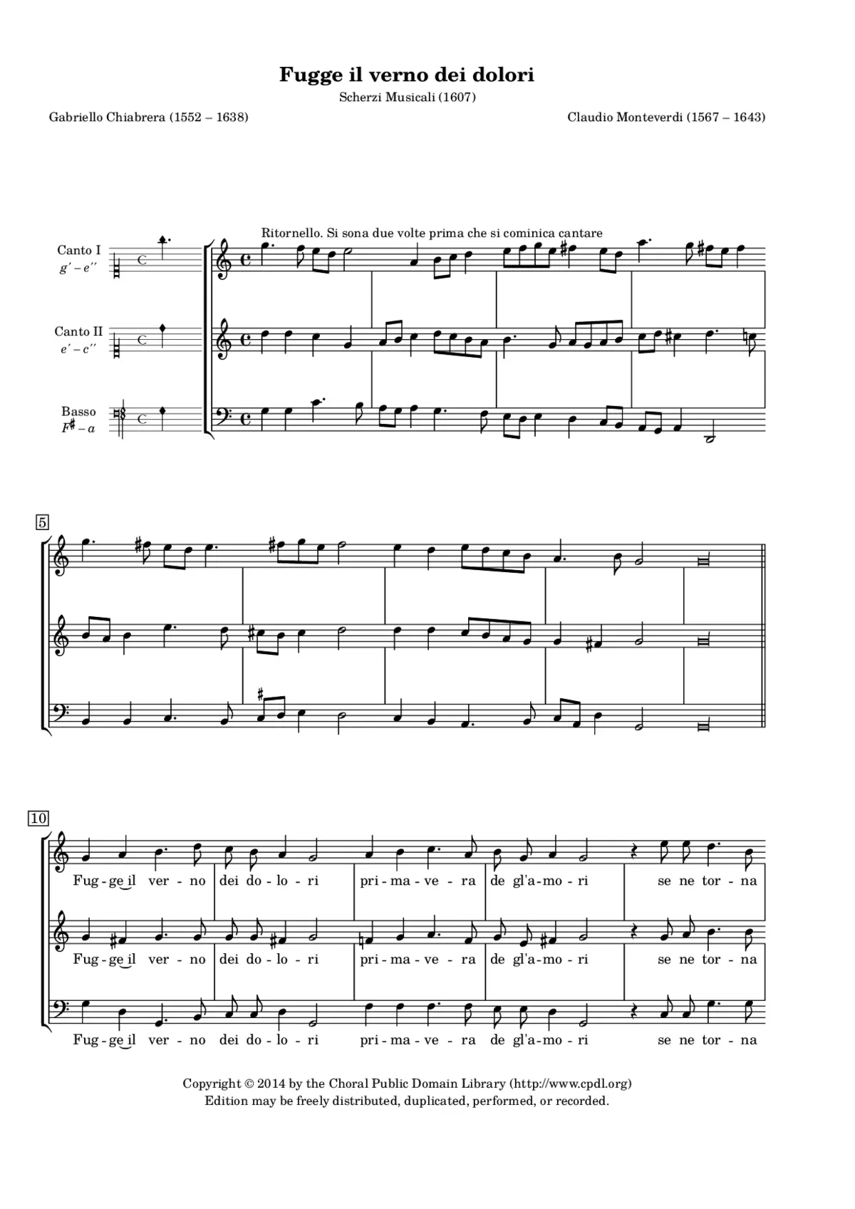 Fugge il verno dei dolori - Page 1