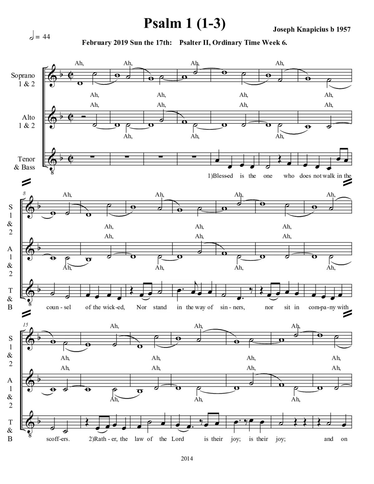 Blessed is the one - Page 1