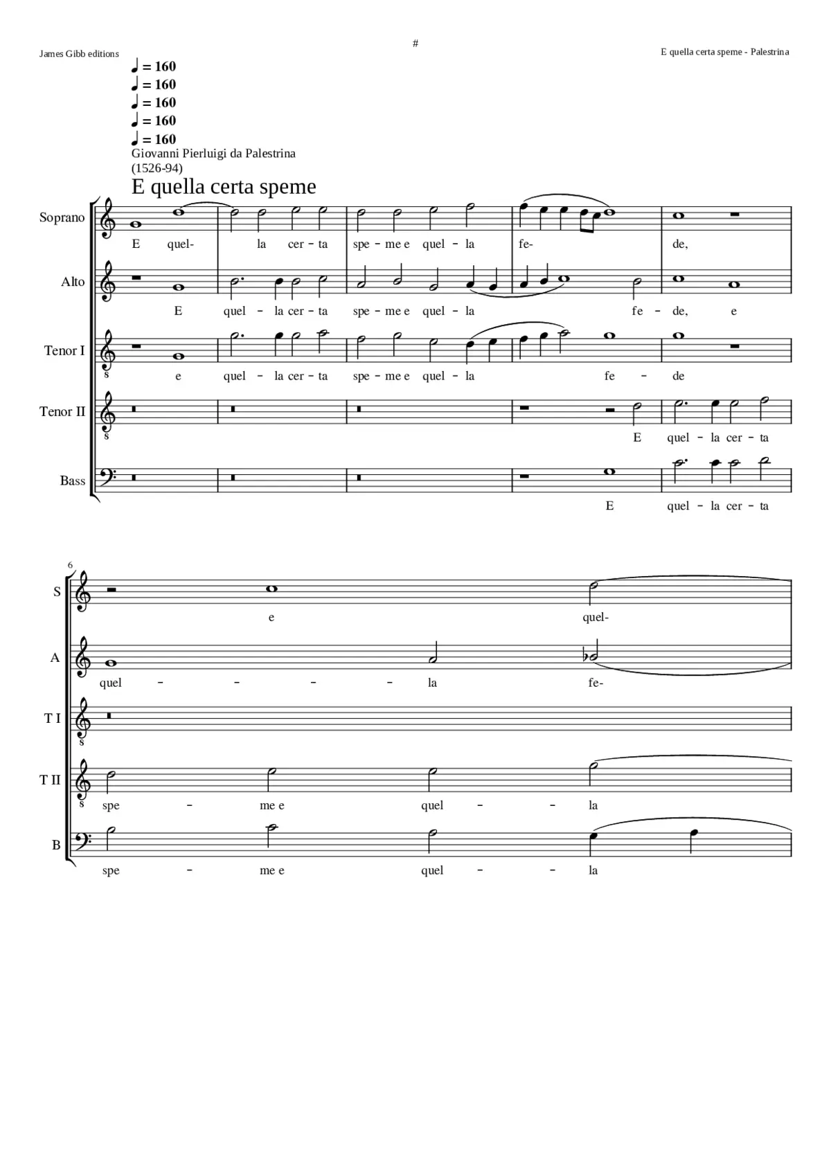 E quella certa speme - Page 1