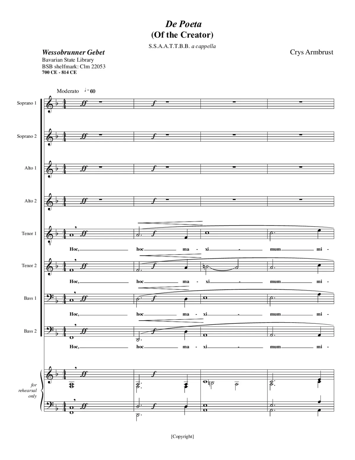 De Poeta (Of the Creator) - Page 1
