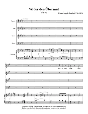 Wider den Übermut, Hob. XXVc:7