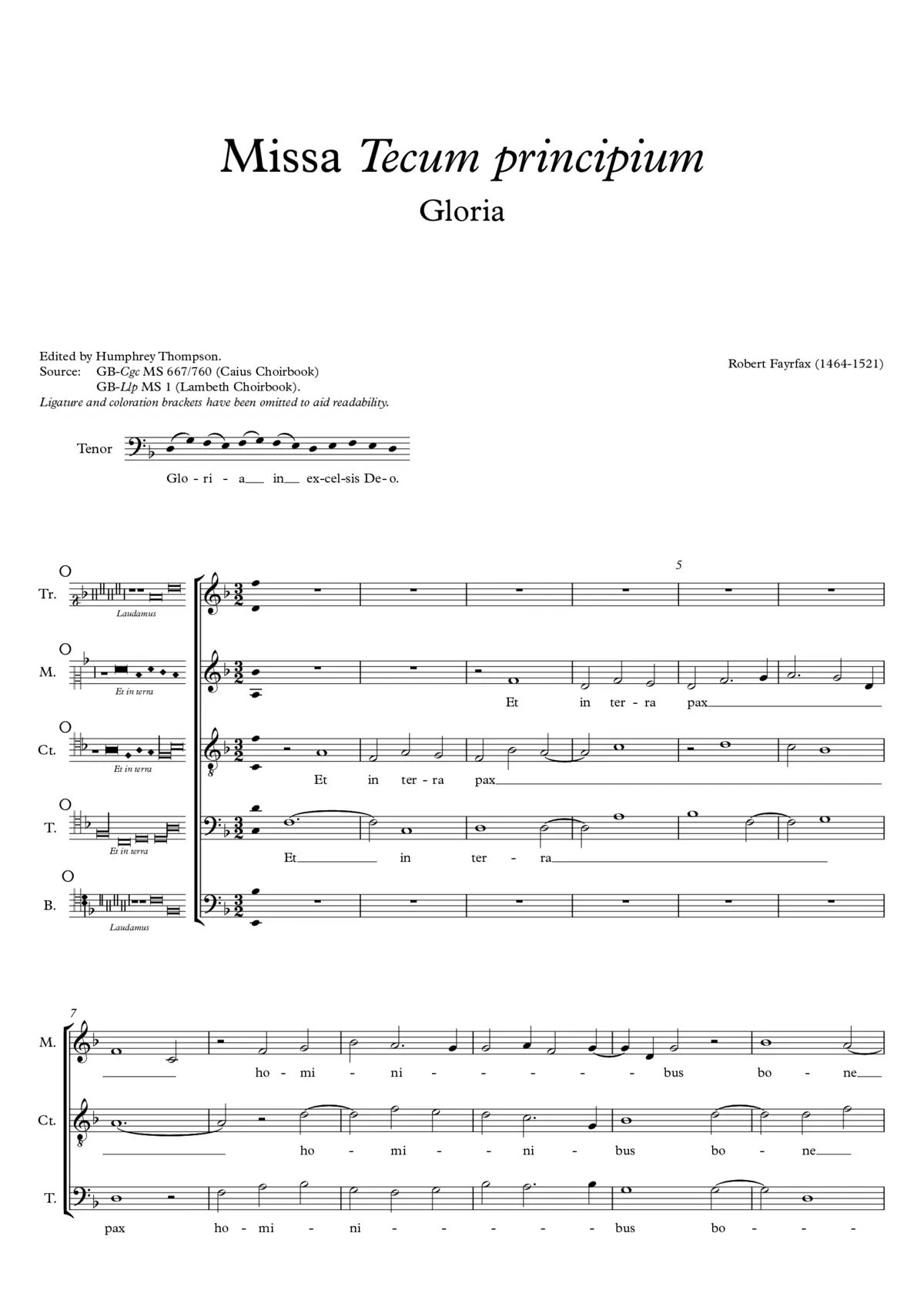 Missa Tecum principium - Page 1