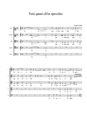 Tirsi quasi ch'in specchio