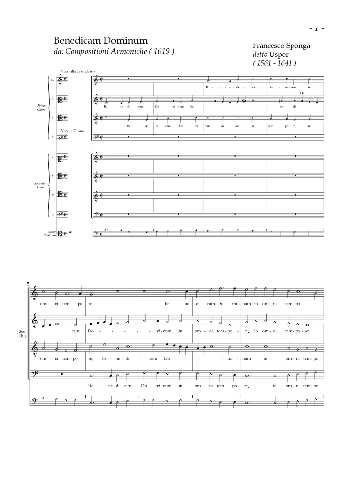Benedicam Dominum - Page 1