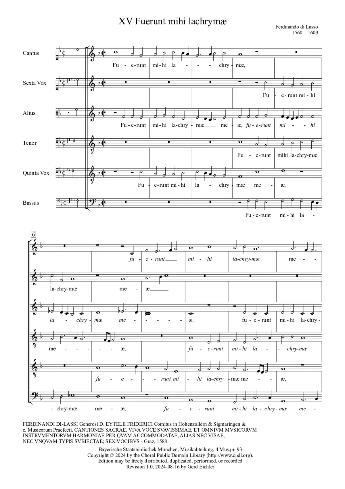Fuerunt mihi lachrymæ - Page 1