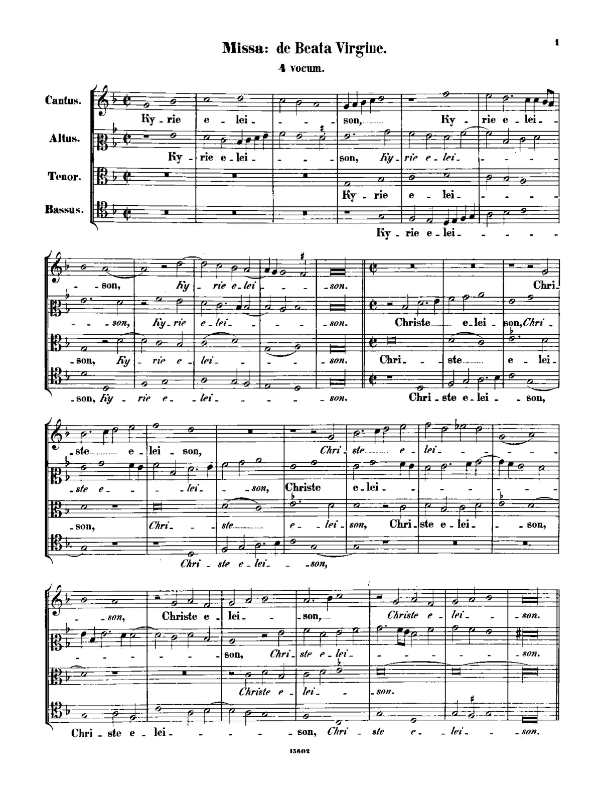 Missa de Beata Virgine - Page 1