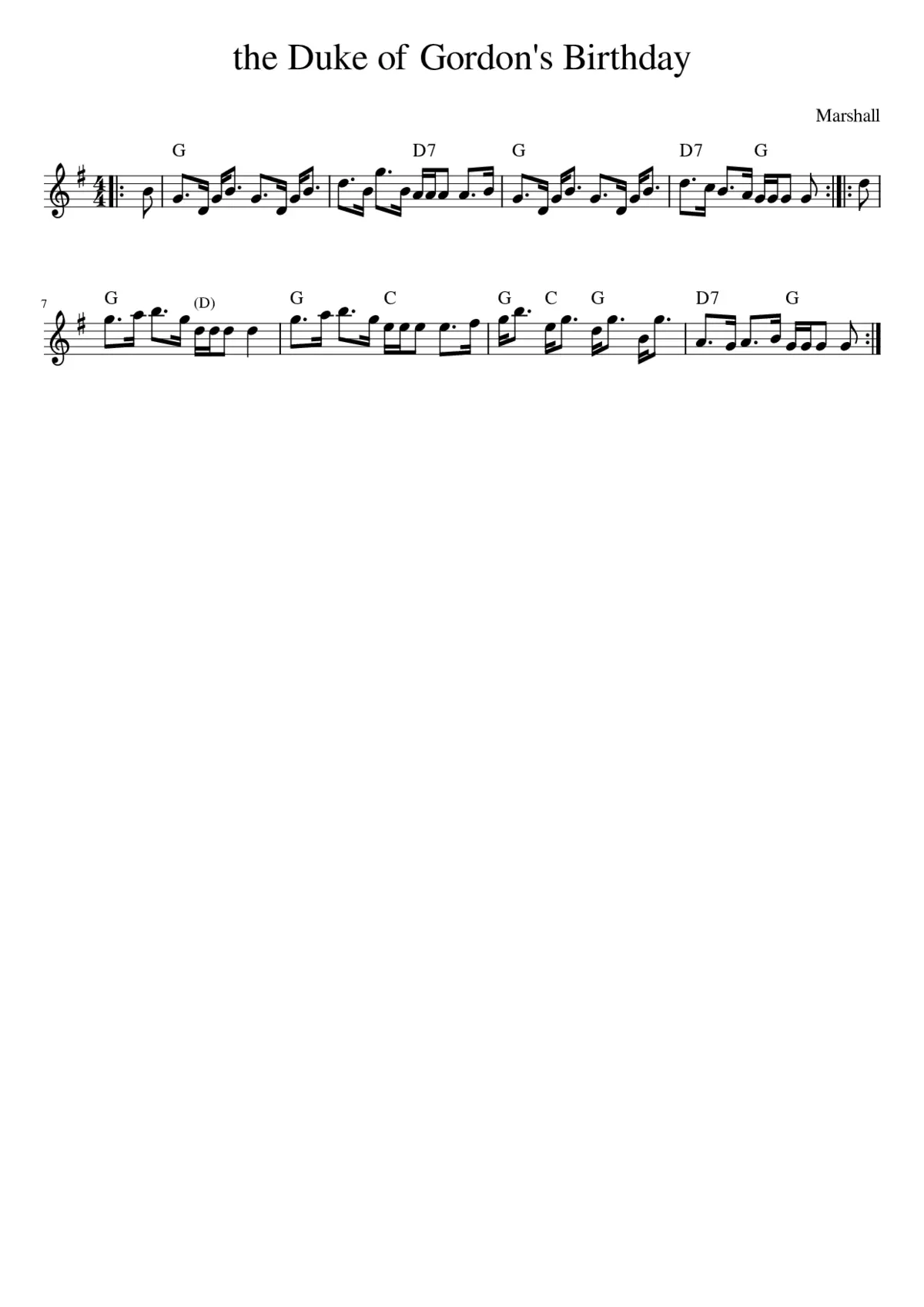 the Duke of Gordon's Birthday - Page 1