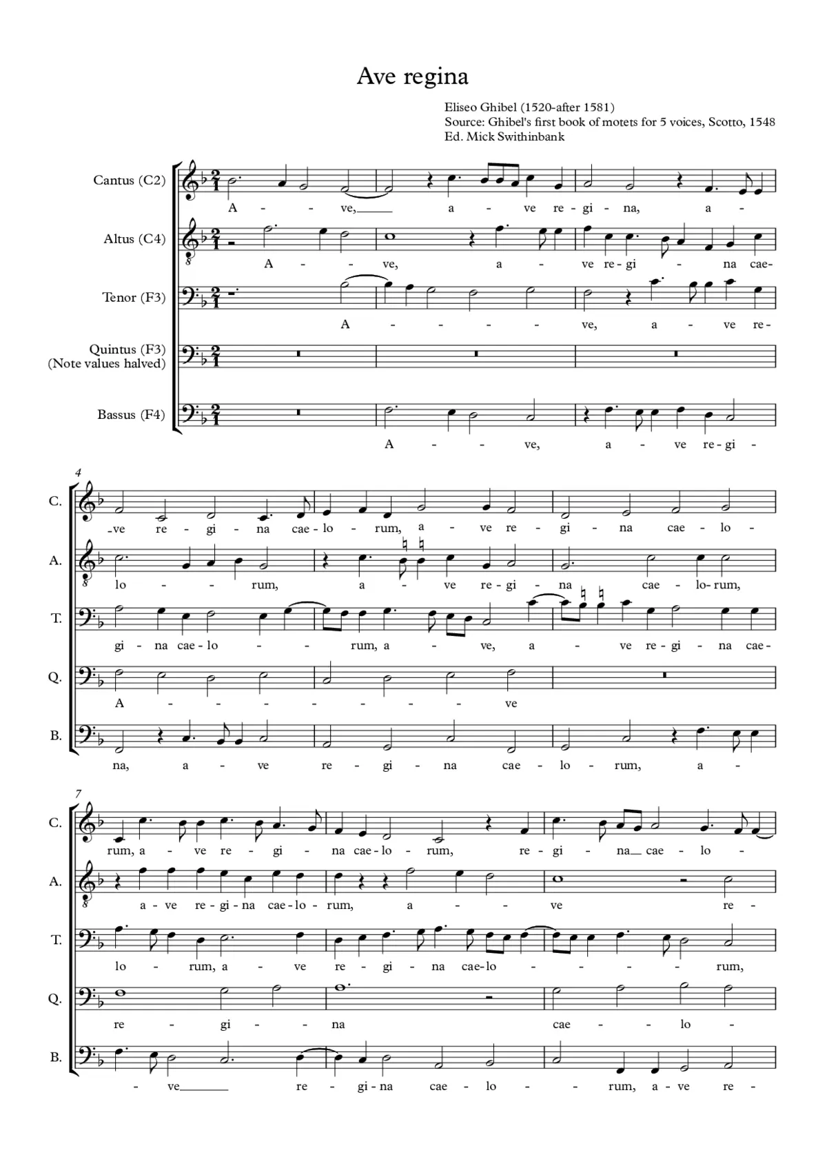 Ave regina - Page 1