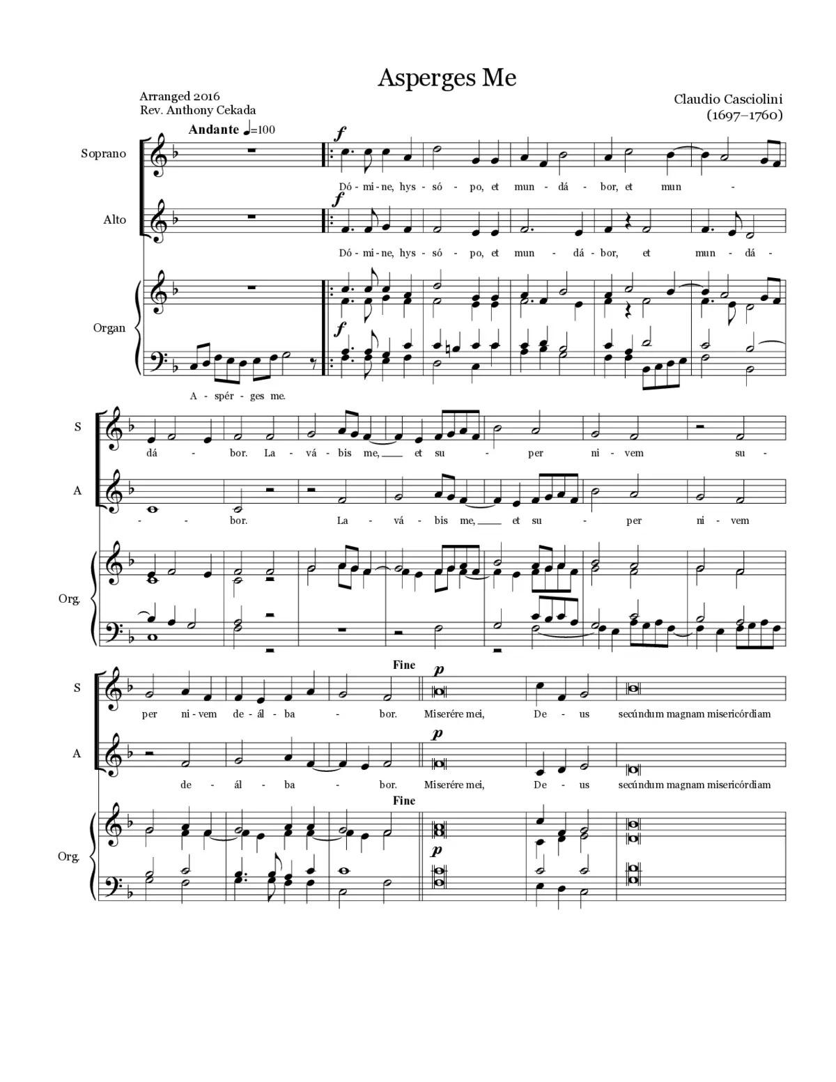 Asperges me - Page 1