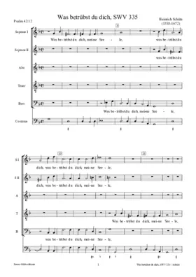 Was betrübst du dich, meine Seele, SWV 335
