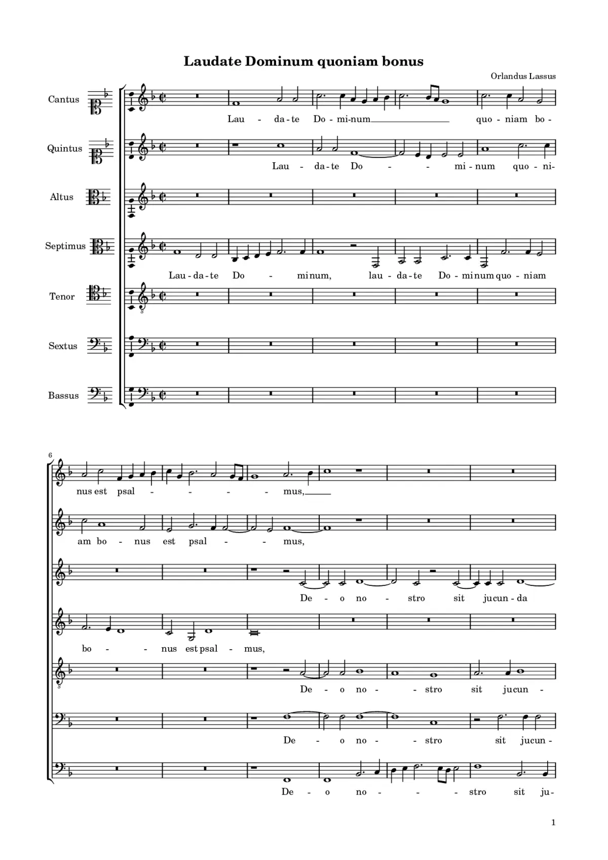 Laudate Dominum quoniam bonus - Page 1