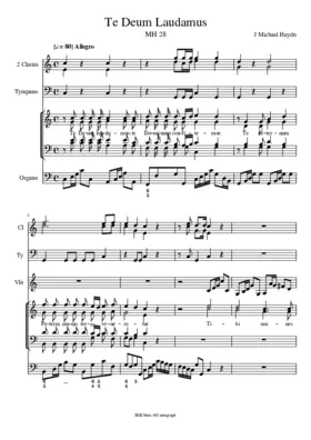 Te Deum, MH 28