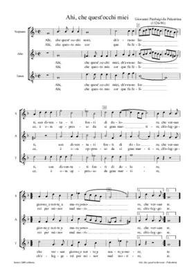 Ahi, che quest' occhi miei
