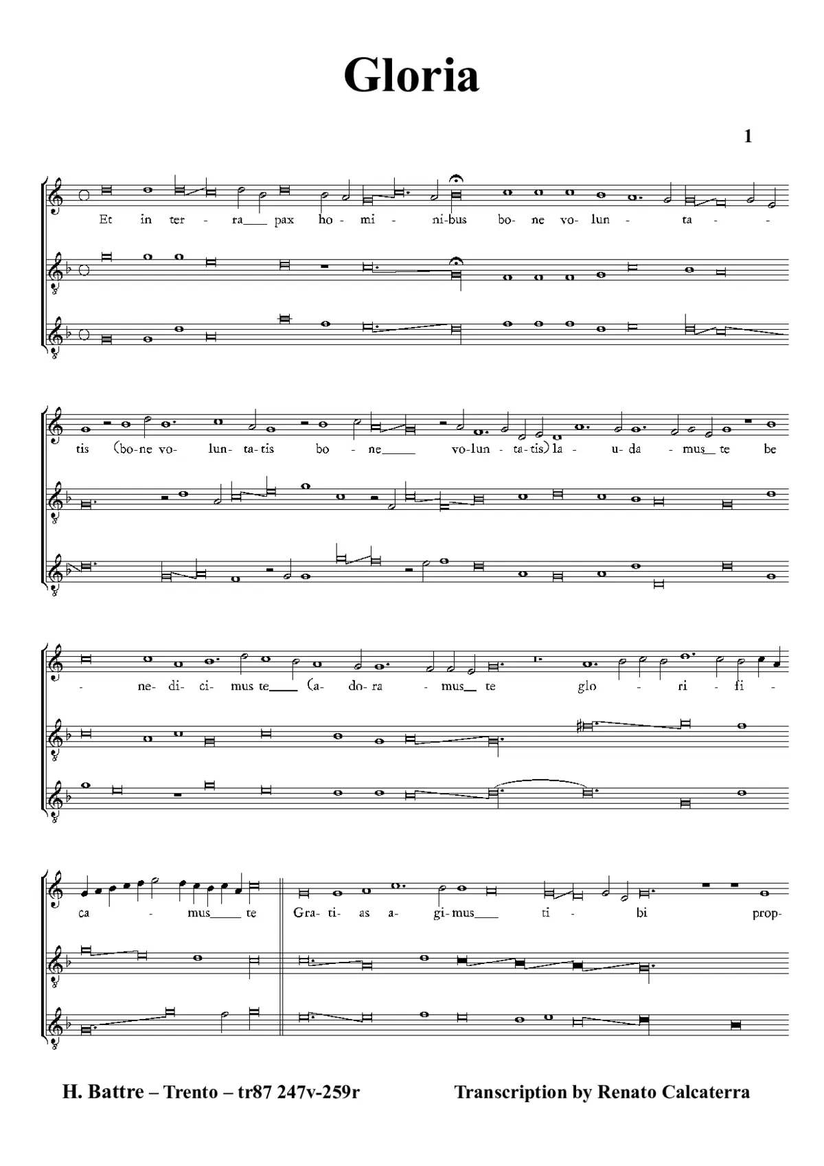 Gloria - Page 1