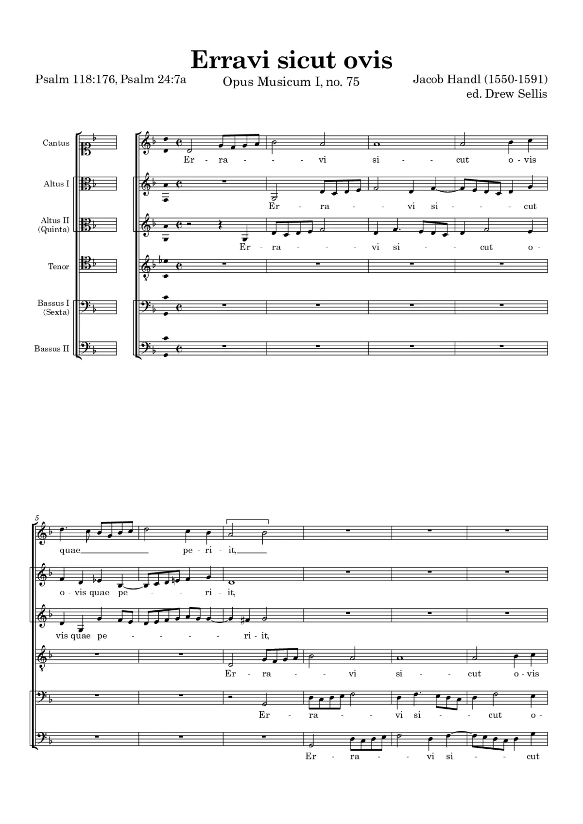 Erravi sicut ovis - Page 1