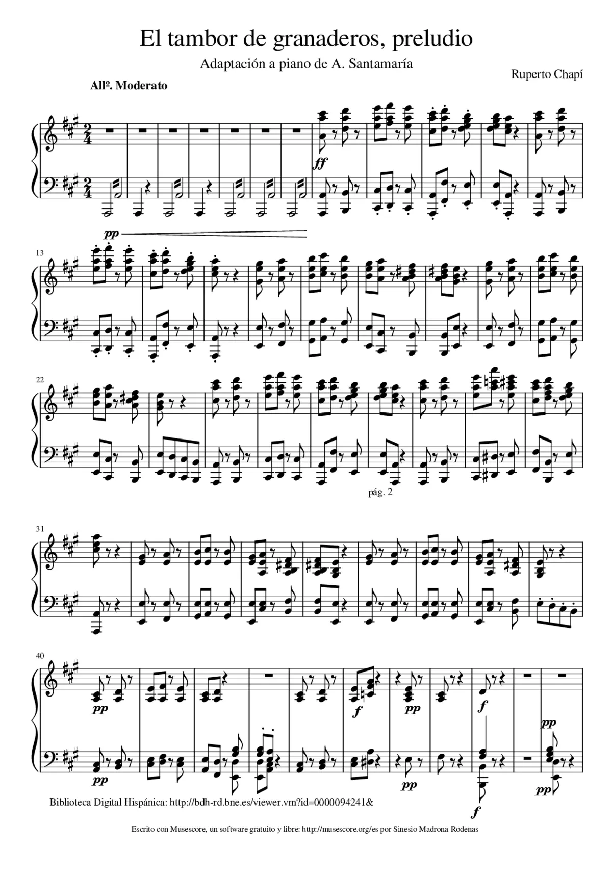 El tambor de granaderos preludio - Page 1