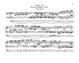 Fantasia super 'Komm, Heiliger Geist'