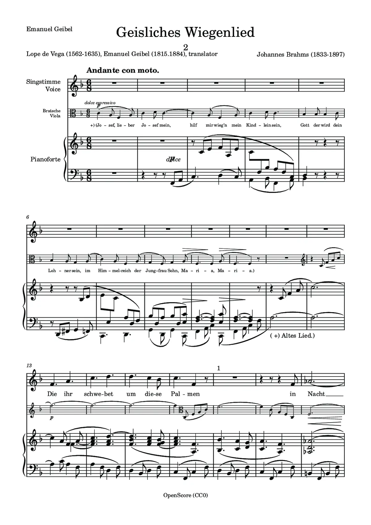 Geistliches Wiegenlied - Page 1