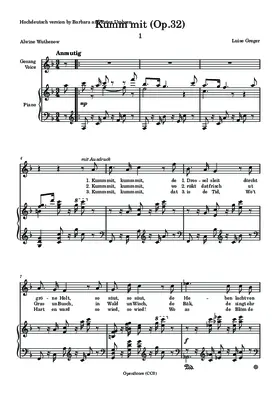Kumm mit, Op.32