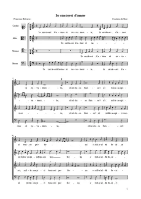 Io canterei d'amor