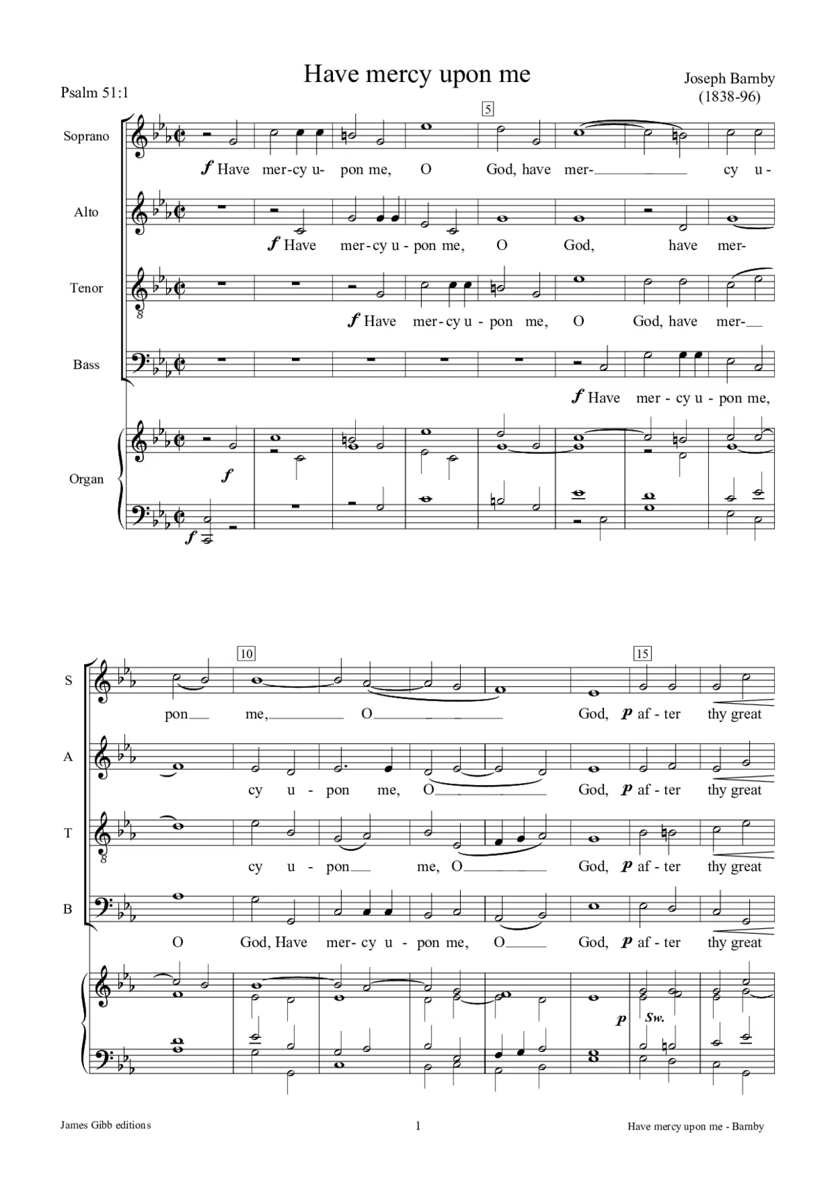 Have mercy upon me, O God - Page 1