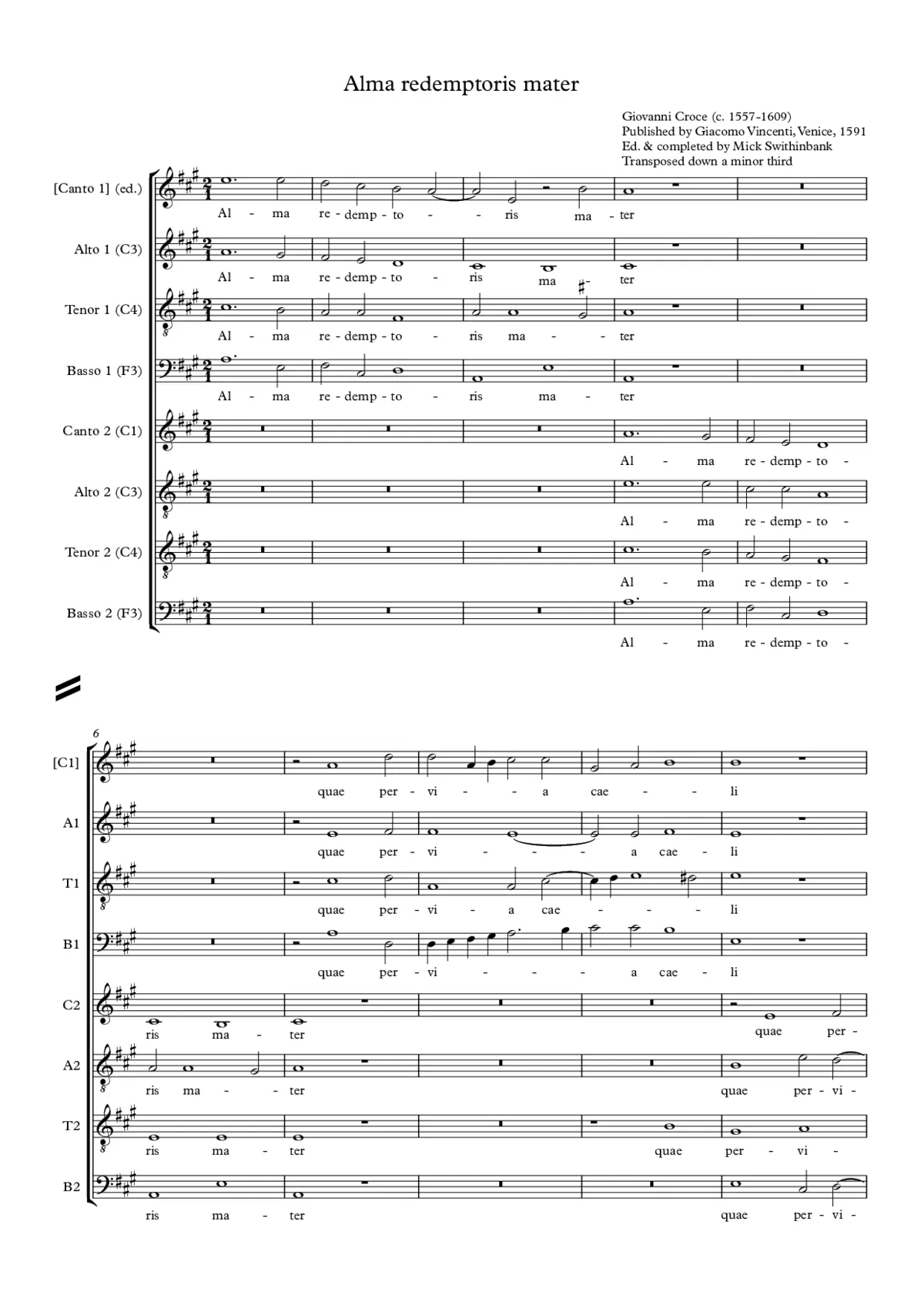 Alma redemptoris mater - Page 1