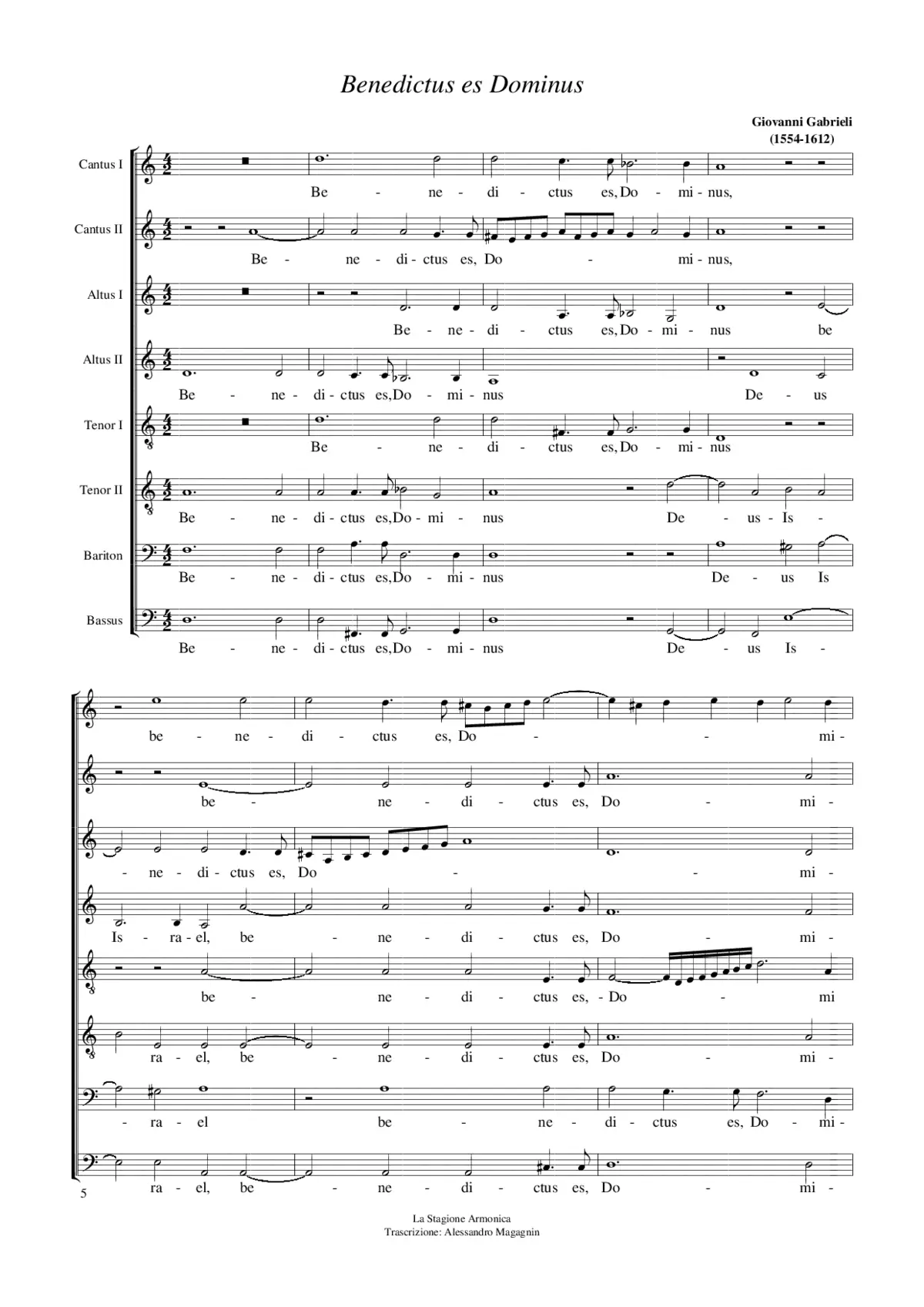 Benedictus es Dominus - Page 1