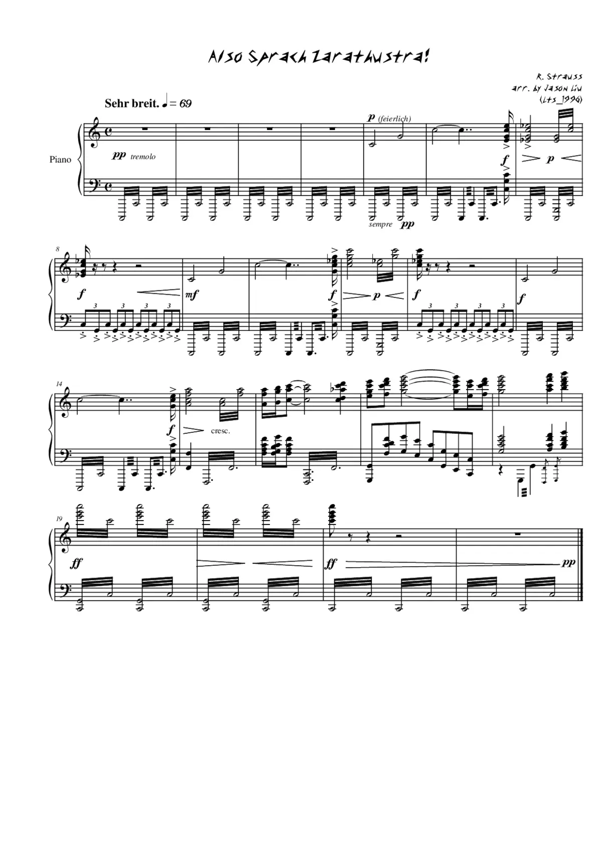 Also sprach Zarathustra - Page 1