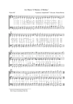 Ave Maria! O Maiden, O Mother