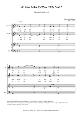 Alma mia dove t'en vai