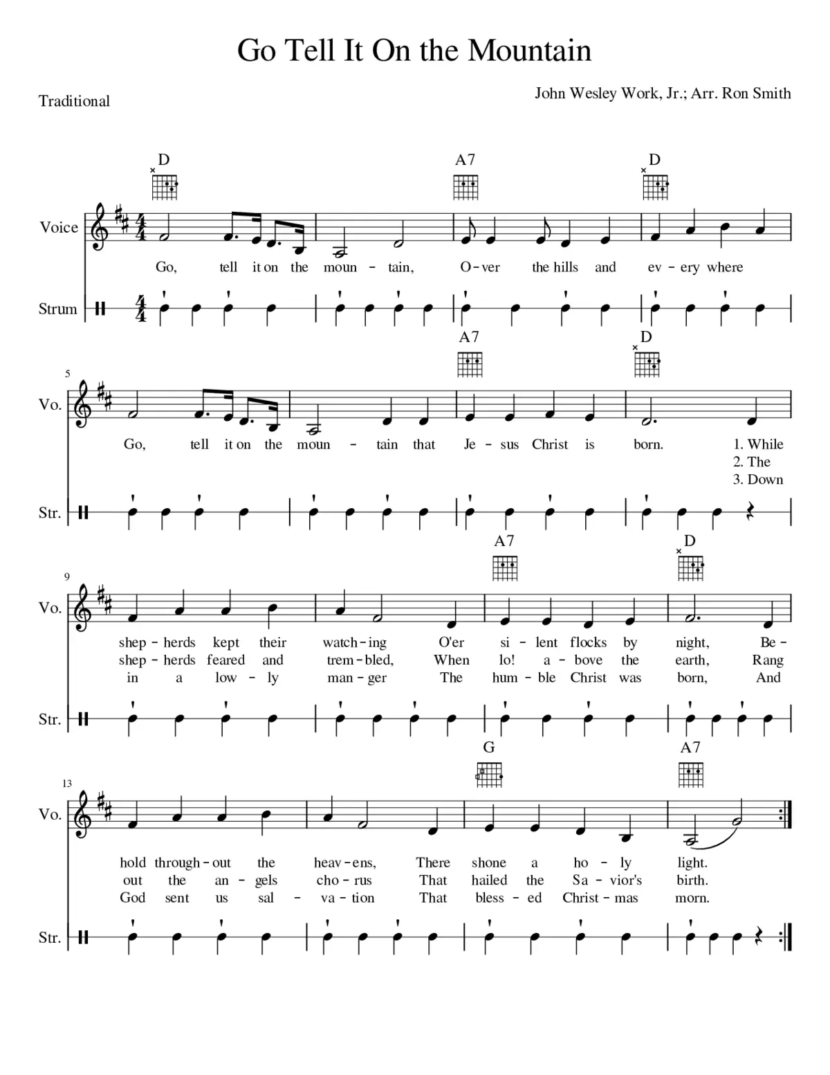 go tell it on the mountain - Page 1