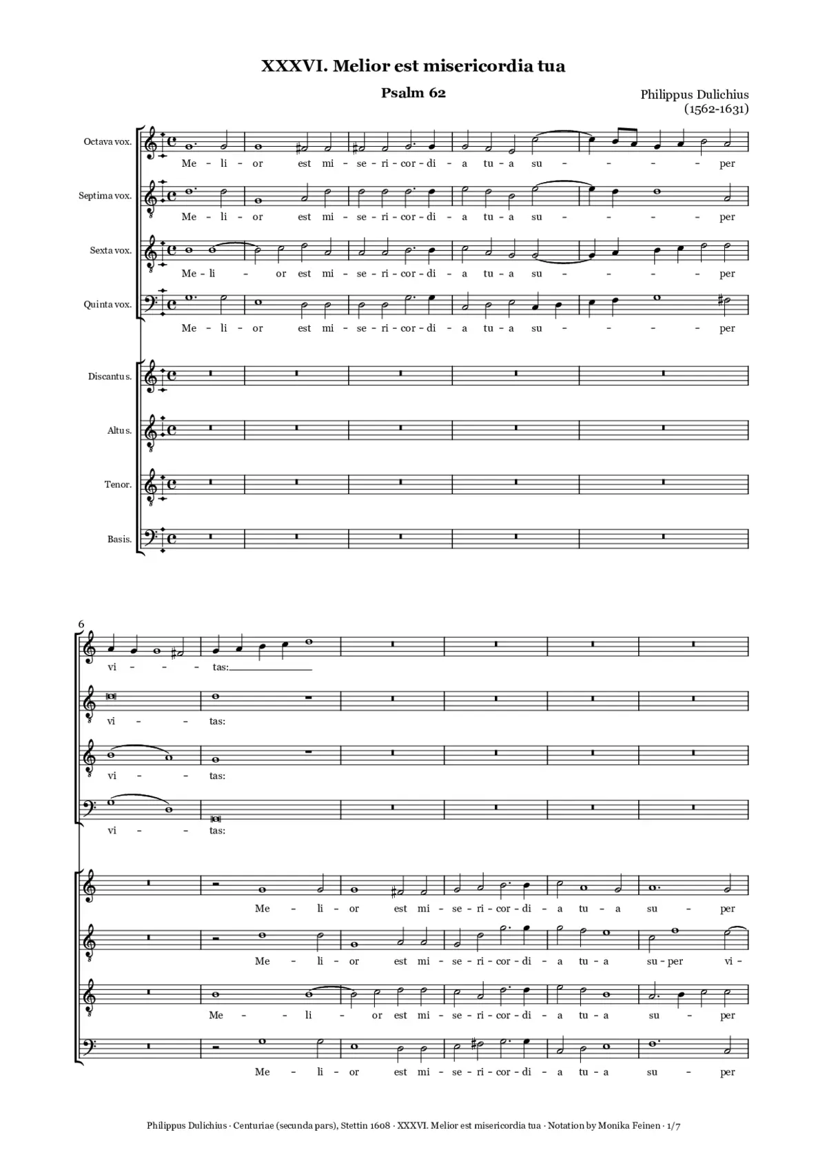 Melior est misericordia tua - Page 1