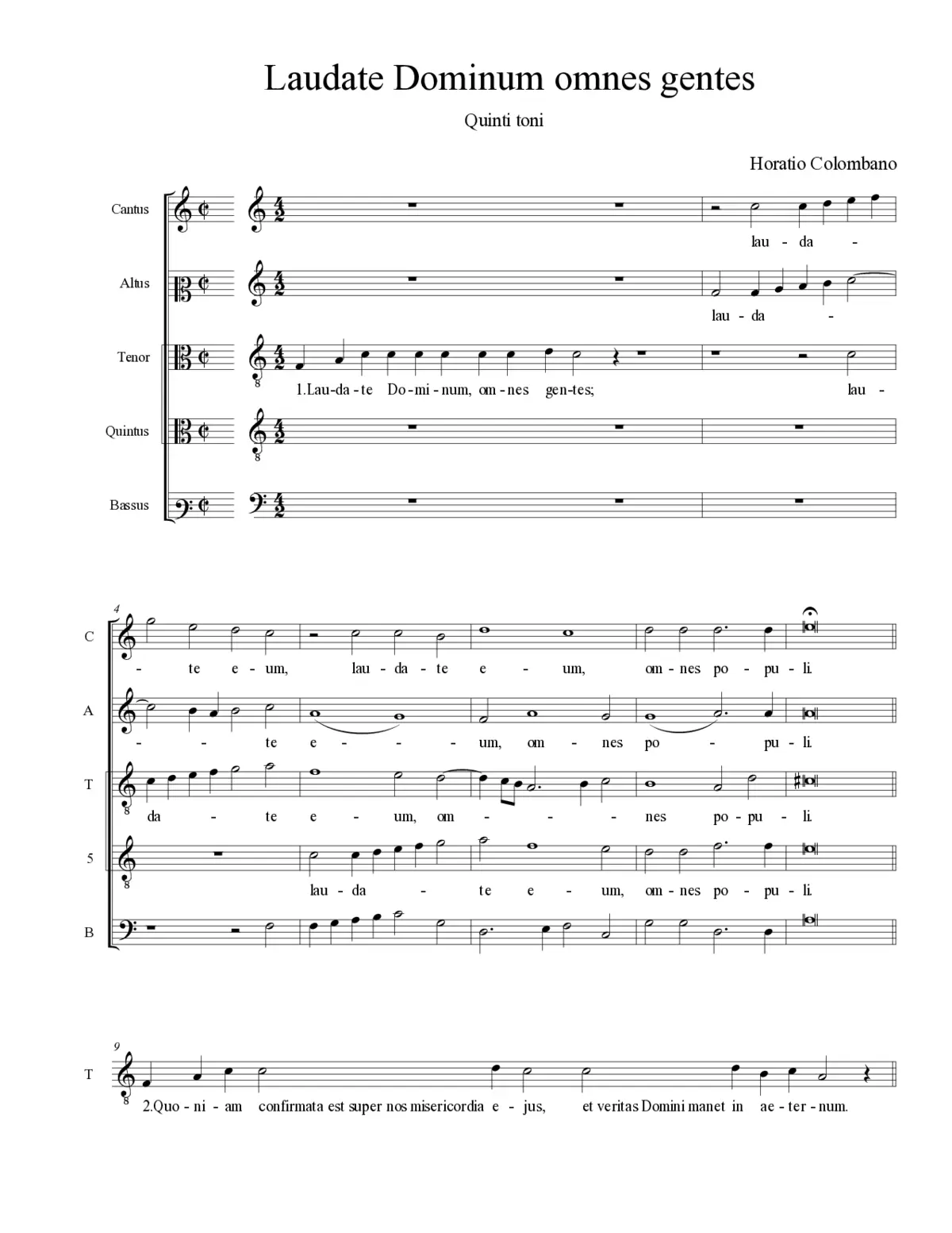 Laudate Dominum omnes gentes - Page 1