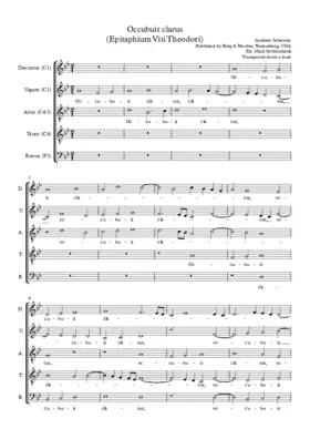 Occubuit clarus (Epitaphium Viti Theodori)
