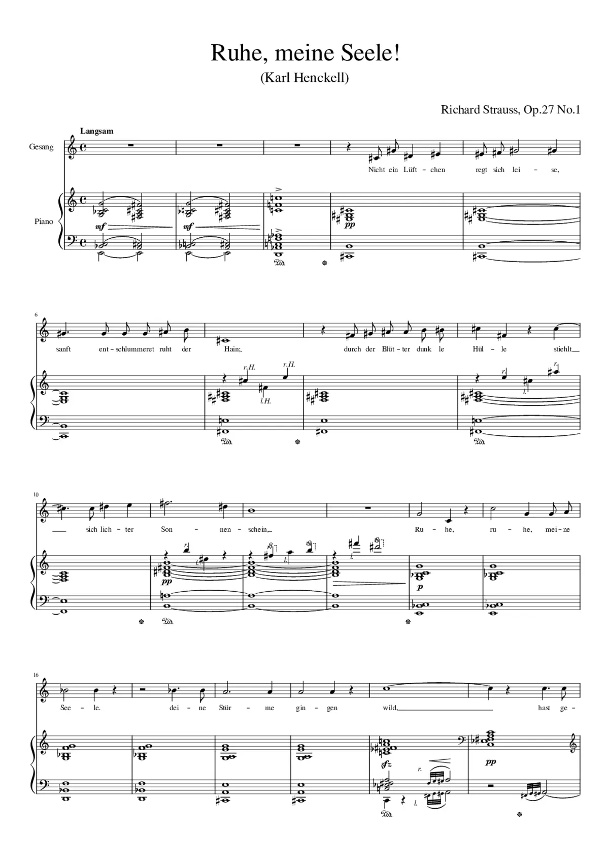 4 Lieder Op.27 - Page 1