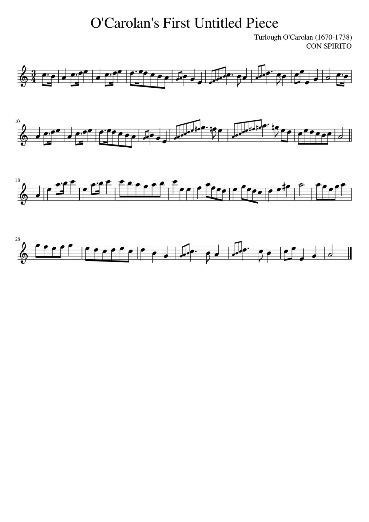 O'Carolan's First Untitled Piece - Page 1